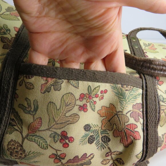 Longaberger Homestead Tote Bag with Fall Colors Floral - Picture 7 of 10